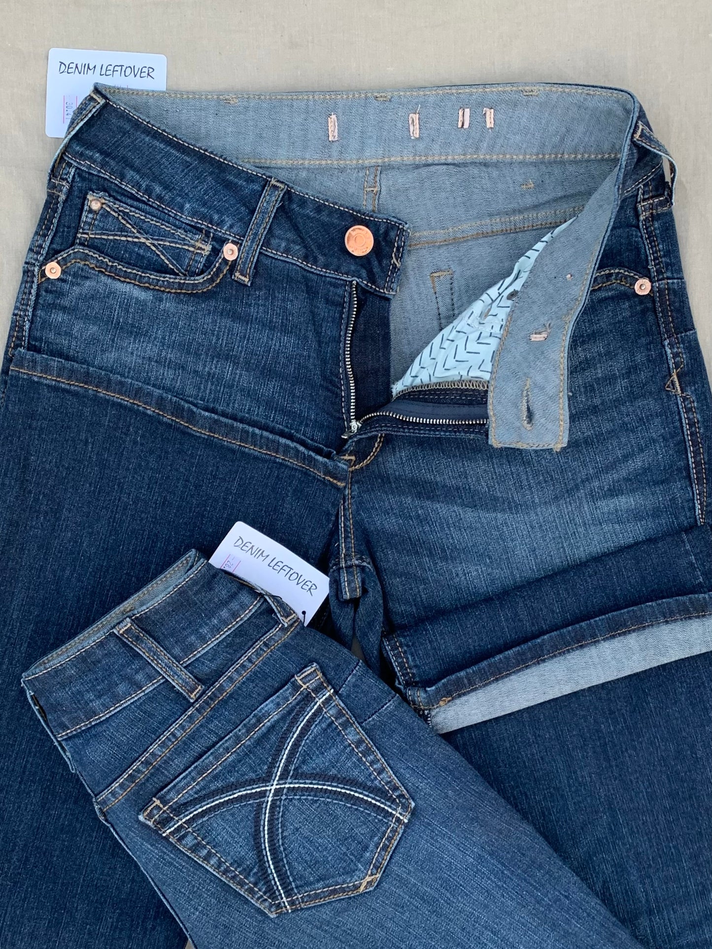 Women's Slim Bootcut Fit Dark Blue Jean DLW380