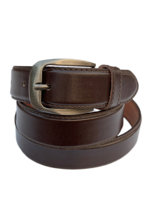 Dark Brown Shinny Leather Belt DLB399