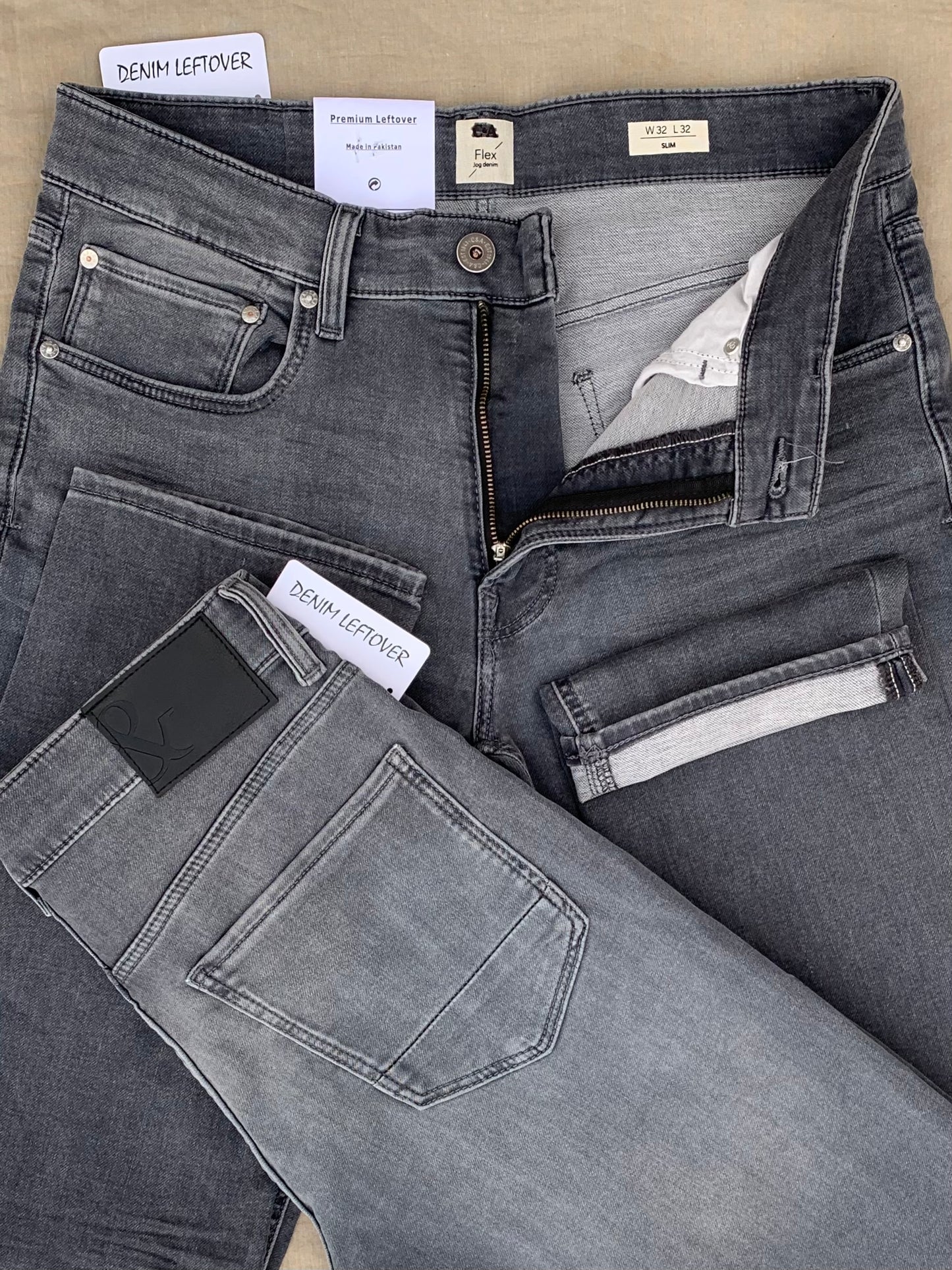 Men's Slim Fit Light Grey Jean DL4416