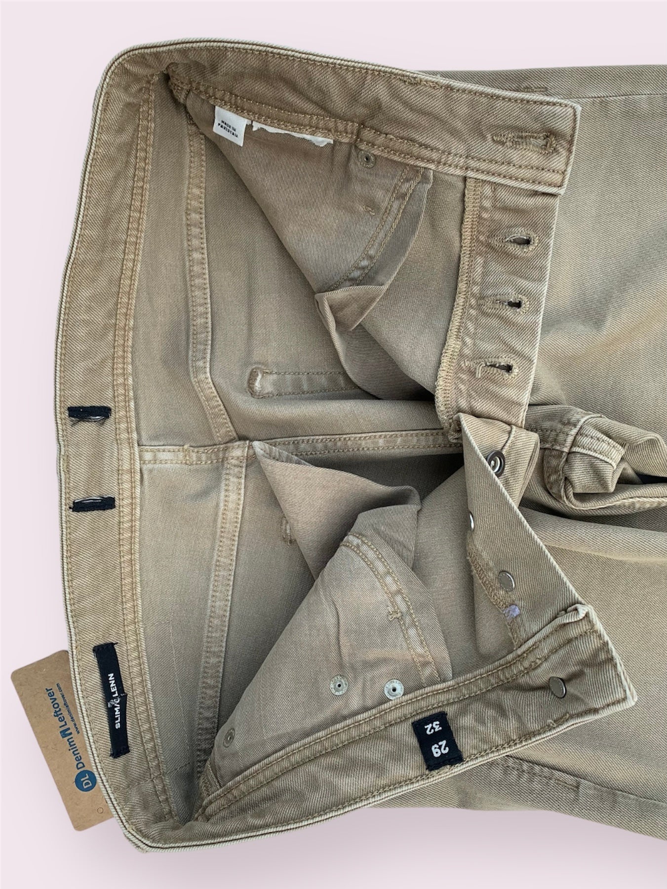 Men's Slim Fit Beige Color Jeans DL4255
