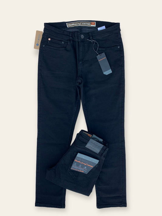 Men's Slim Fit Black Jeans DL4252