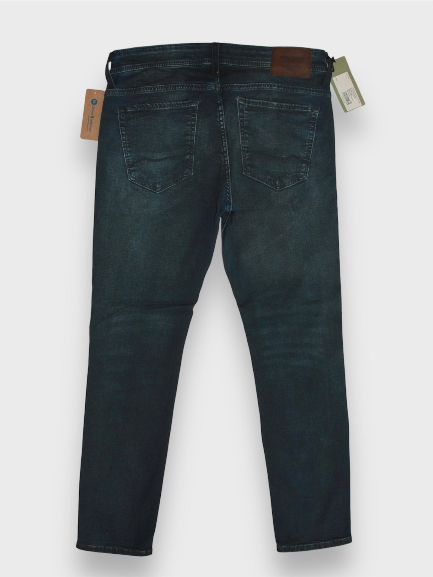 Men's Skinny Fit Vintage Blue Black Jeans DL4294