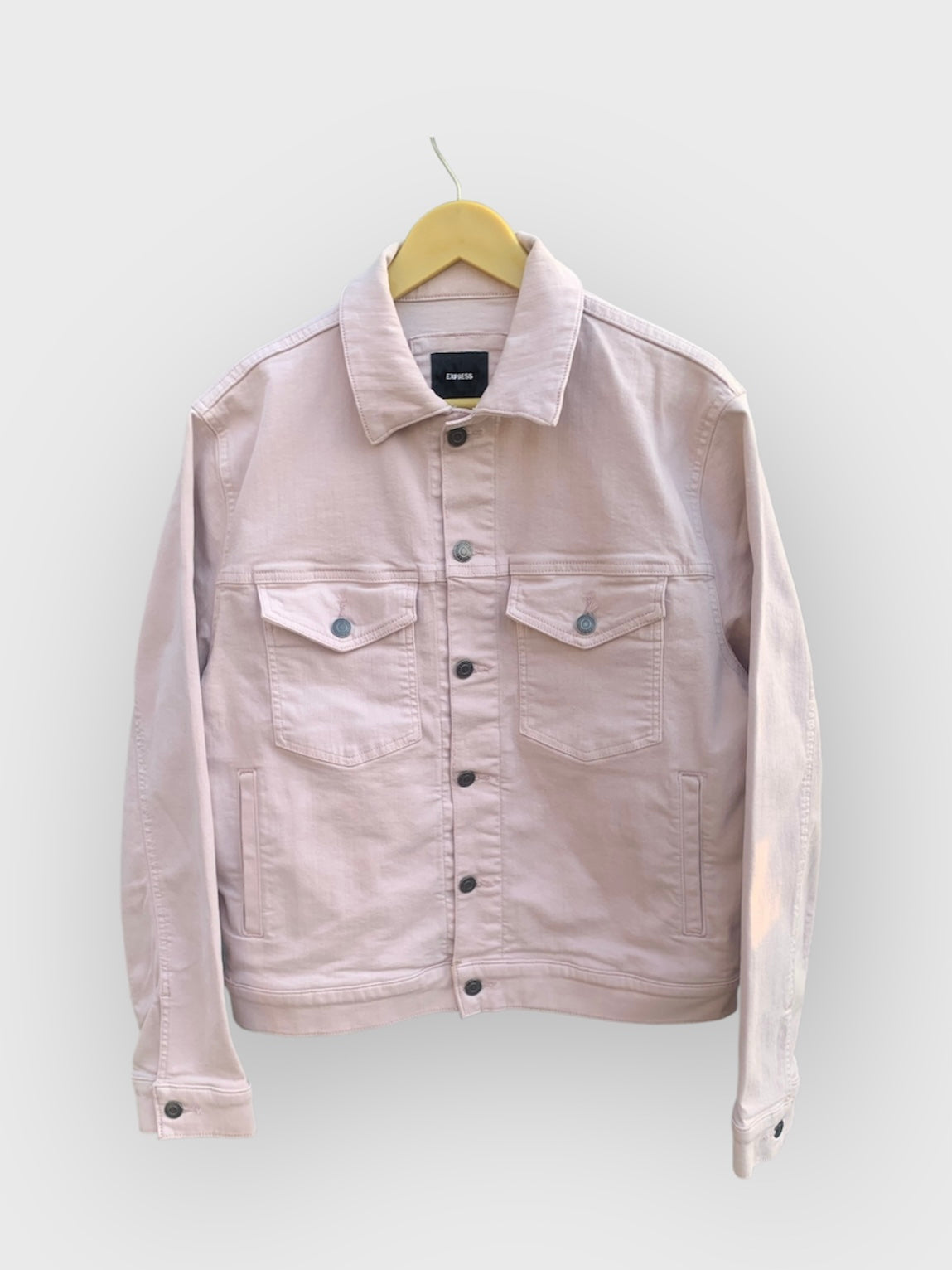 Men's Beige Color Denim Jacket DLJ0379
