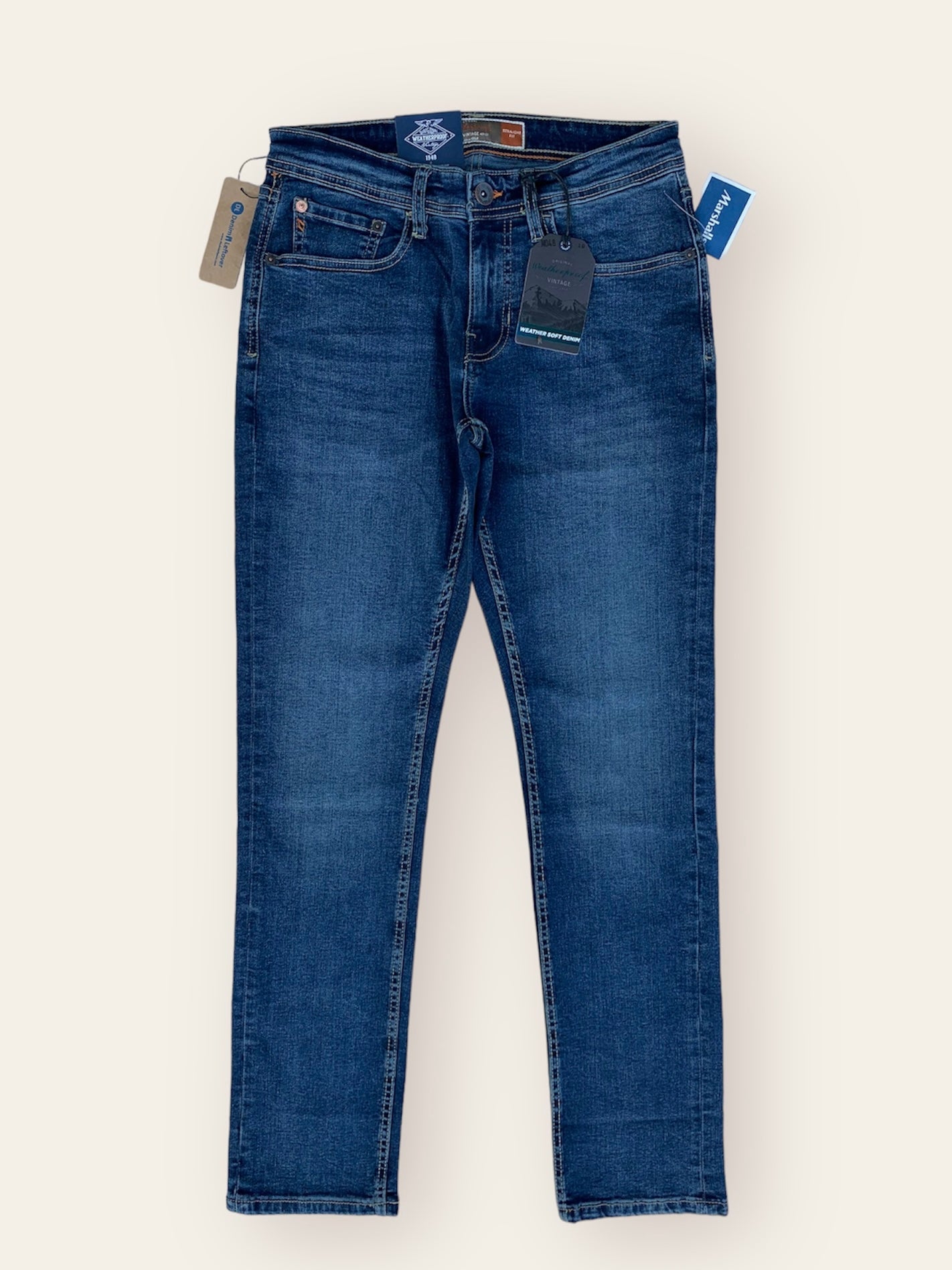 Men's Straight Fit Medium Blue Jeans DL4251