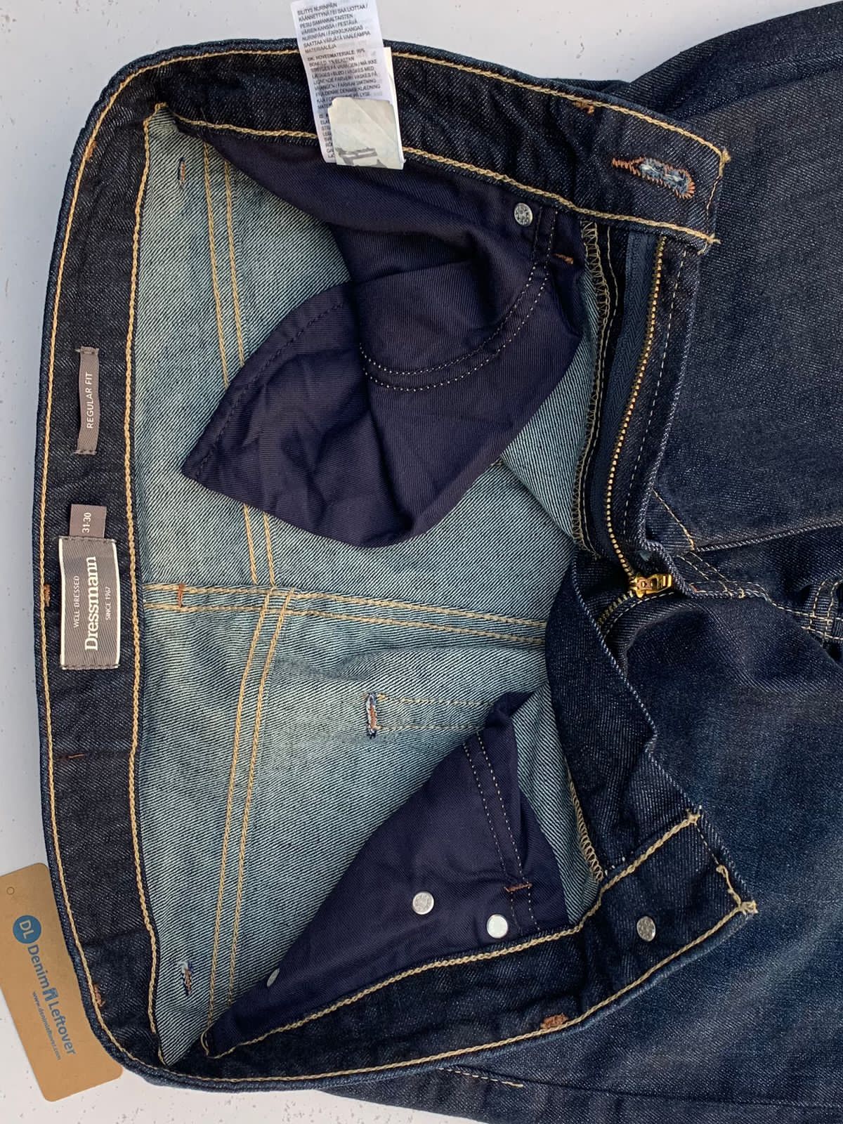 Men's Regular Fit Dark Blue Jeans DL4240 (MINOR FAULT)