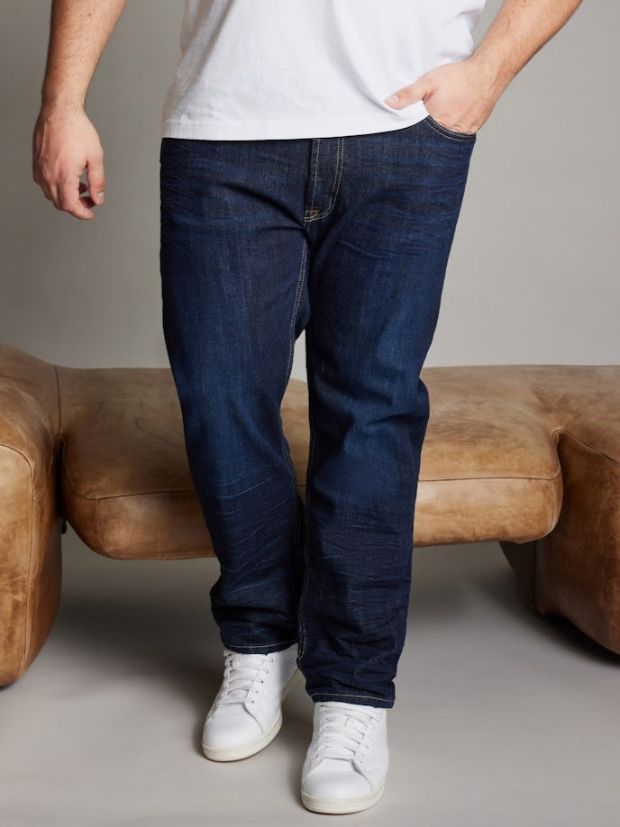 Men's Regular Fit Dark Blue Jeans DL4240 (MINOR FAULT)