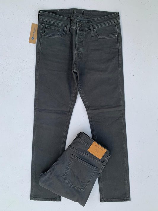 Men's Slim Fit Graphic Charcoal Jeans DL4258