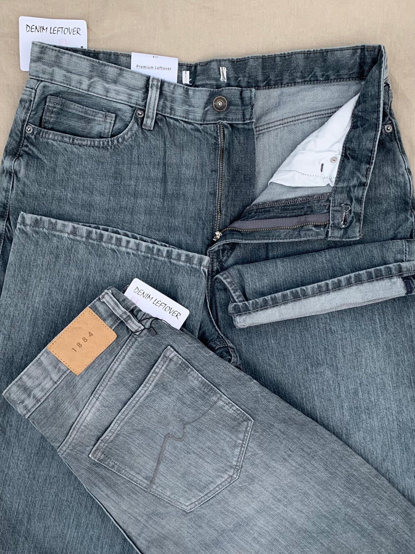 Men's Baggy Fit Grey Jean DL4413 (Non Stretch)