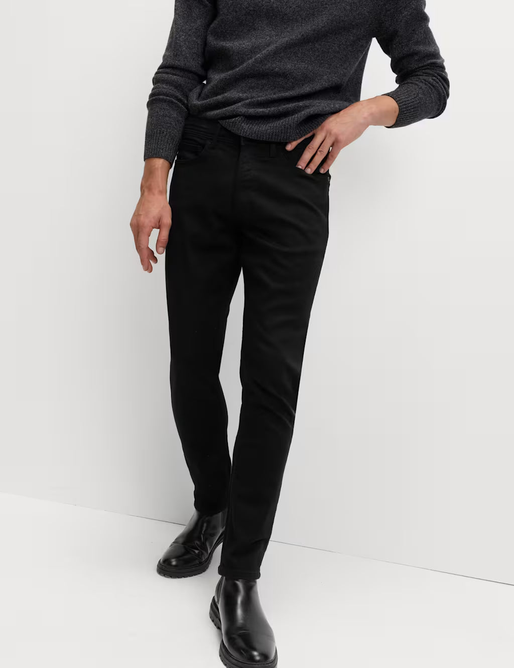 Men's Slim Fit Black Jean DL4447 (Minor Fault)