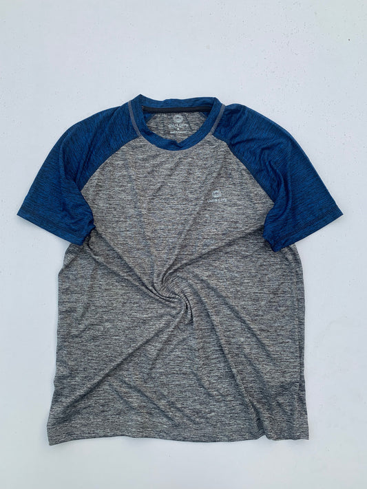 Men's Half Sleeve Grey-Blue T-Shirts DLT392