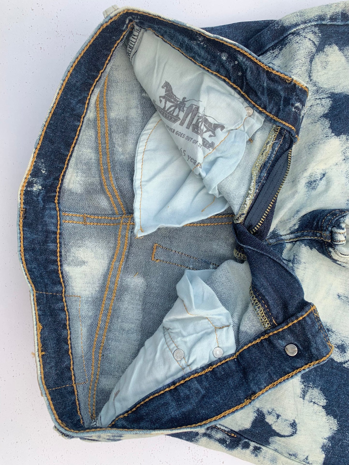Men's Skinny Fit Blue White Vintage Jean DL4178