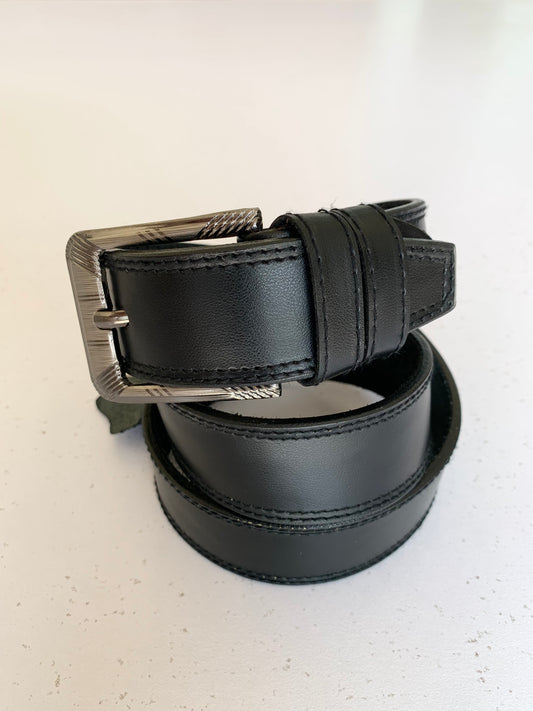 Black Leather Belt DLB390