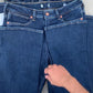 Women's Slim Bootcut Fit Dark Blue Jean DLW391