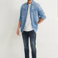 Men's Skinny Fit Vintage Blue Black Jeans DL4294
