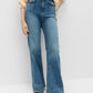 Women's Flare Wide Leg Fit Medium Blue Jean DLW384