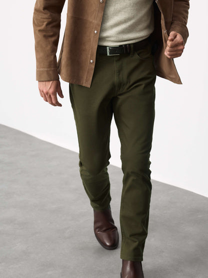 Men's Slim Fit Olive Green Jean DL4385