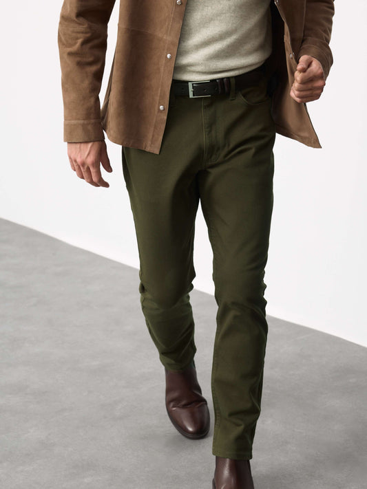 Men's Slim Fit Olive Green Jean DL4385