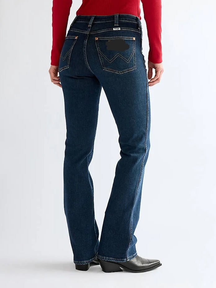 Women's Slim Bootcut Fit Dark Blue Jean DLW391