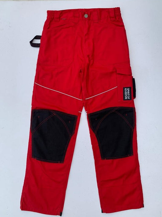 Stylish 8 Pockets Straight Fit Red Trouser DLT0388