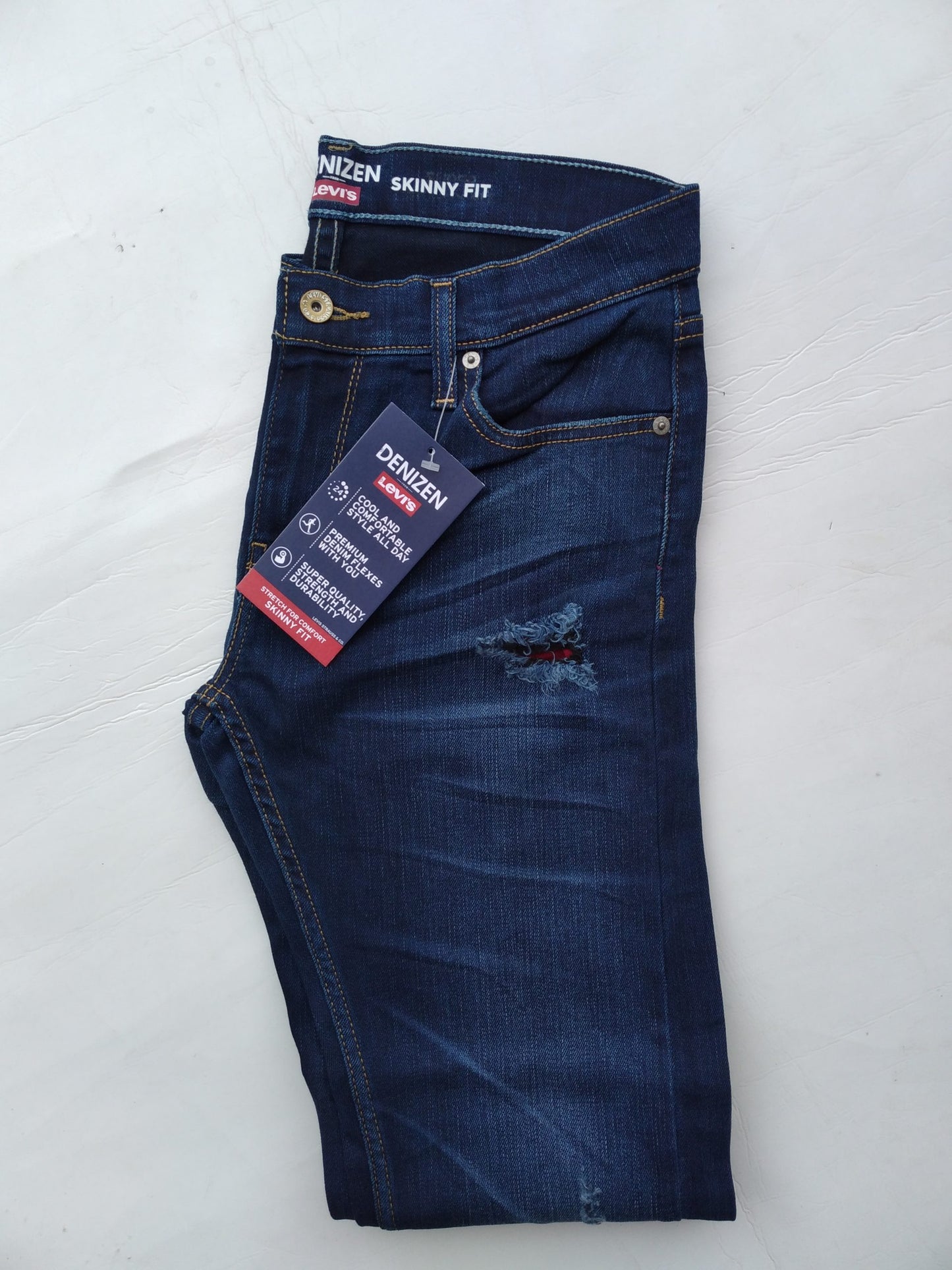 Men's Straight Fit Ripped Stretch Jeans - DL3881 – Denim Leftover